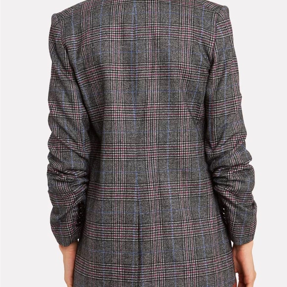 $698 Veronica Beard Martel Dickey Jacket Jacket Wool Blazer Grey plaid sz 6 - Picture 5 of 16